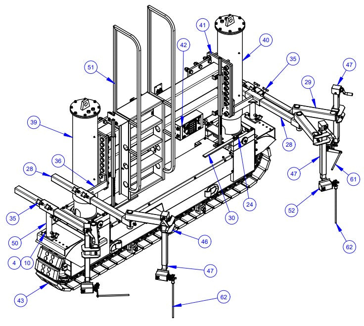 APCP1600 Left Hand, End Frame Assembly Parts by Allen Engineering