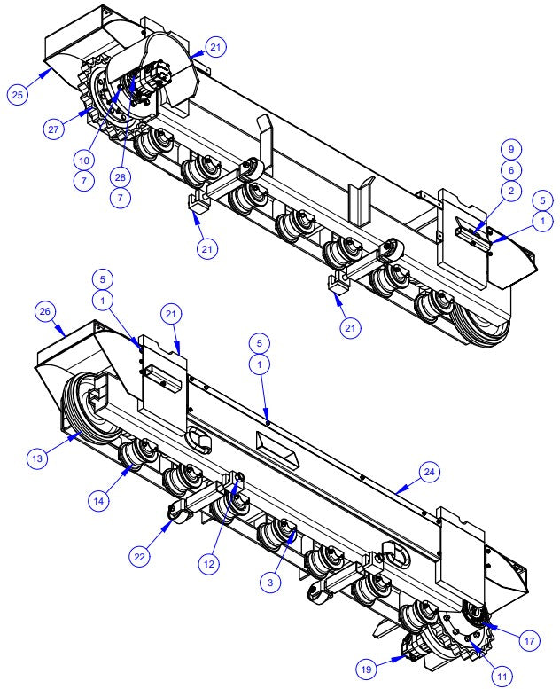 APCP1600 Track Assembly, Left Hand Assembly Parts by Allen Engineering