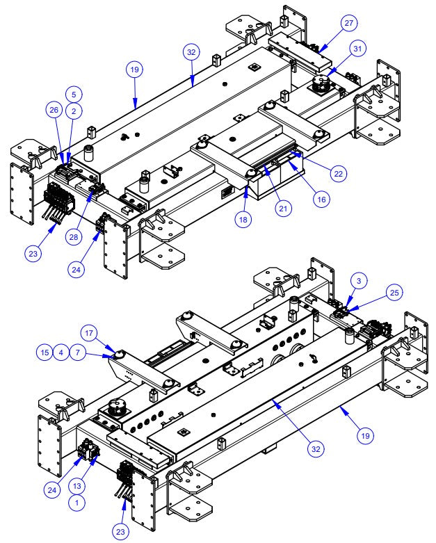 APCP1600 Main Frame Assembly Parts by Allen Engineering