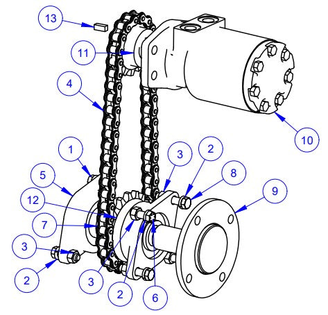 APCP1600 Auger Motor Assembly Parts by Allen Engineering