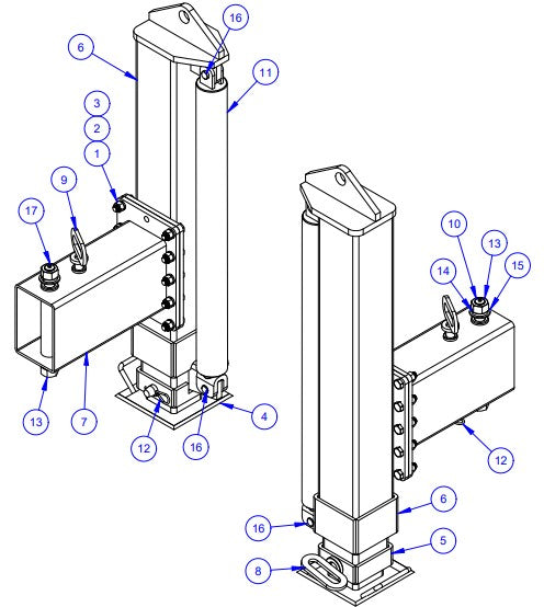 APCP1600 Load Leg Assembly Parts by Allen Engineering