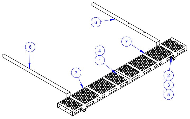APCP1600 Rear Walkway Assembly Parts by Allen Engineering