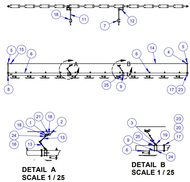 APCP1600 Traveling Ski Assembly Parts by Allen Engineering