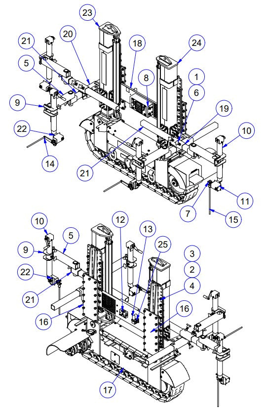 APCP800 Left Hand, End Frame Assembly Parts by Allen Engineering