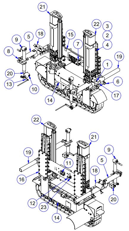 APCP800 Right Hand, End Frame Assembly Parts by Allen Engineering