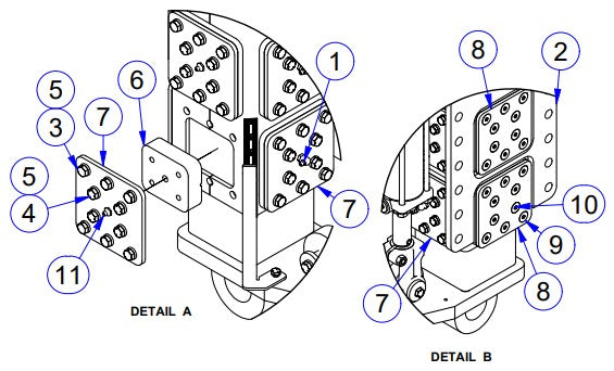 APCP800 Grade Tower Assembly (Detail A & B) Parts by Allen Engineering