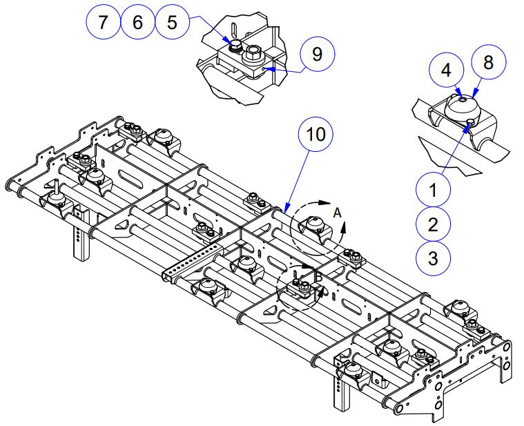 APCP800 Paving Package Sub-Assembly, Frame Assembly Parts by Allen Engineering