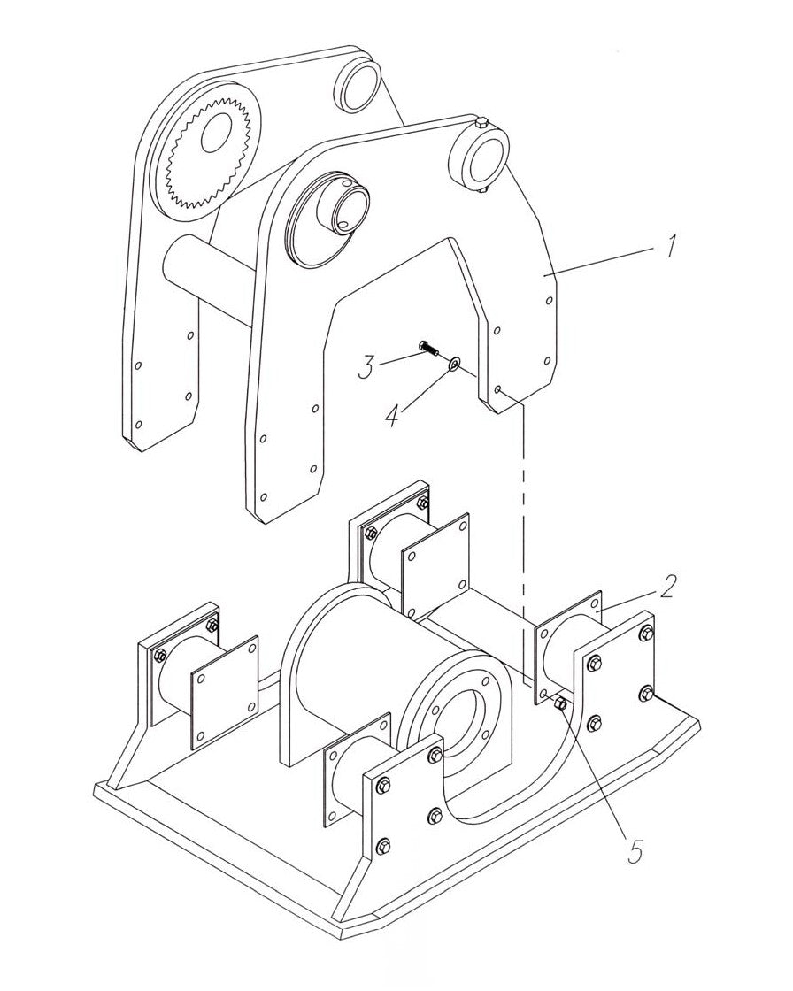 HP75 (S/N upto 750099) Switch Hitch Hanger Bracket Parts
