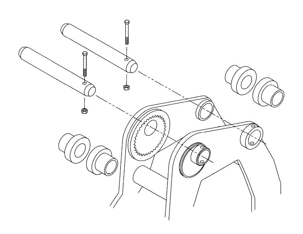 HP75 (S/N upto 750099) Mounting Pin Kit Assembly Parts