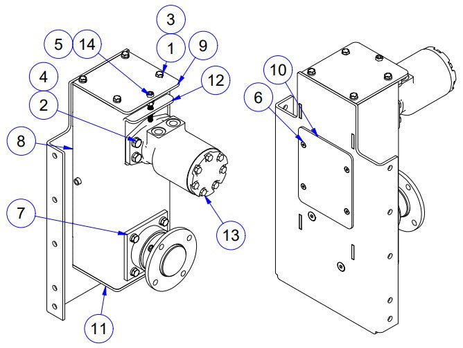 APCP800 Auger Motor Assembly Parts by Allen Engineering