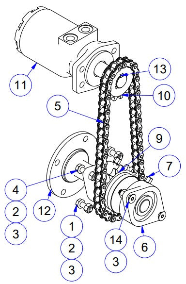 APCP800 Auger Drive Assembly Parts by Allen Engineering
