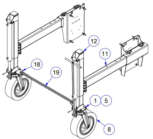 APCP800 Dolly Jack Assembly Parts by Allen Engineering
