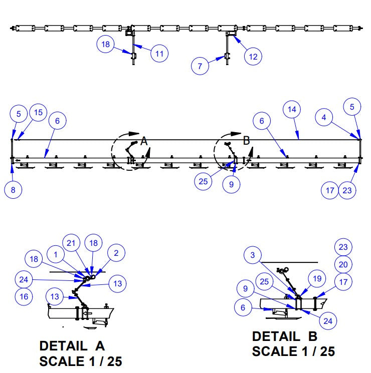 APCP800 Traveling Ski Assembly Parts by Allen Engineering