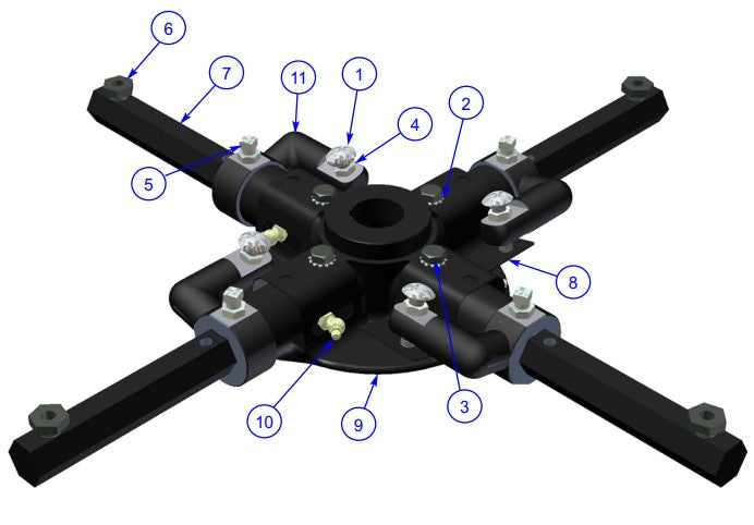 MP235 (pre 2021) Right Hand Spider Assembly Parts by Allen Engineering