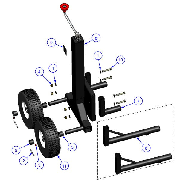 MP235 (pre 2021) Accessory - Pro Dolly Jack System Assembly Parts by Allen Engineering
