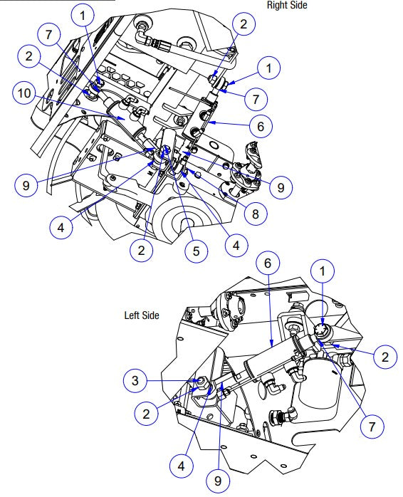 MP245 Mechanical Pro Riders Main Frame, Steering System Assembly Parts by Allen Engineering