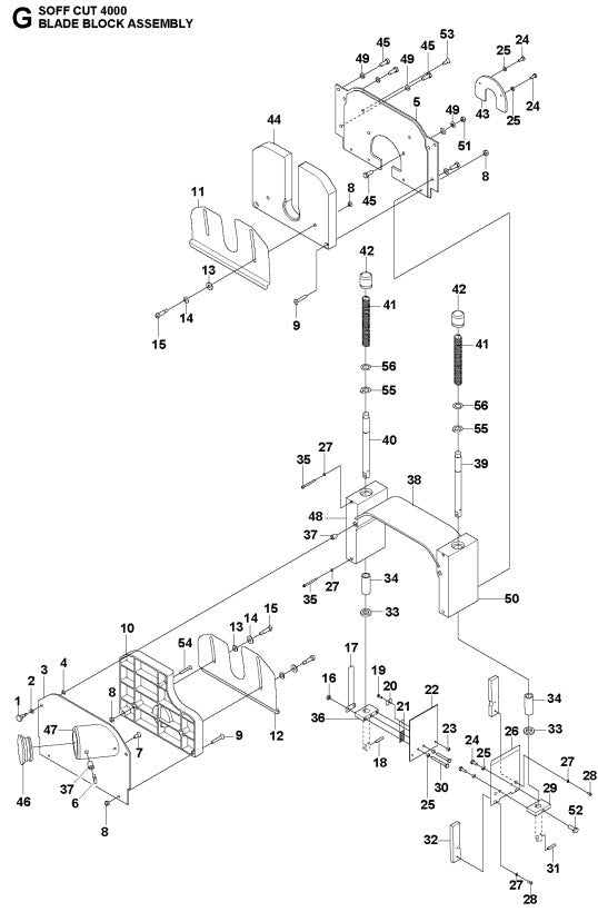 Blade Block Assembly Parts For Soff Cut 4000 by Husqvarna