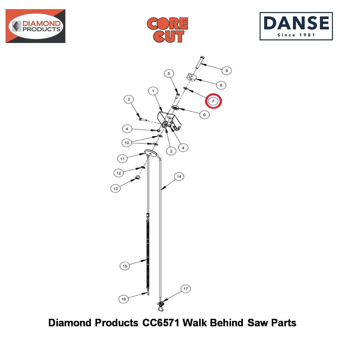 3/8 Friction Washer-nylon 3/4"OD 2901383 Fits Core Cut CC6571 Walk Behind Saw By Diamond Products