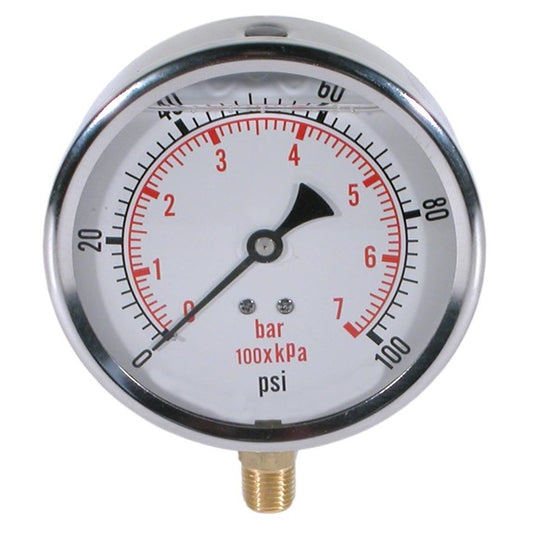 84.000.100 Stainless Steel Pressure Gauge Glycerin for BE Pressure Washers 84000100
