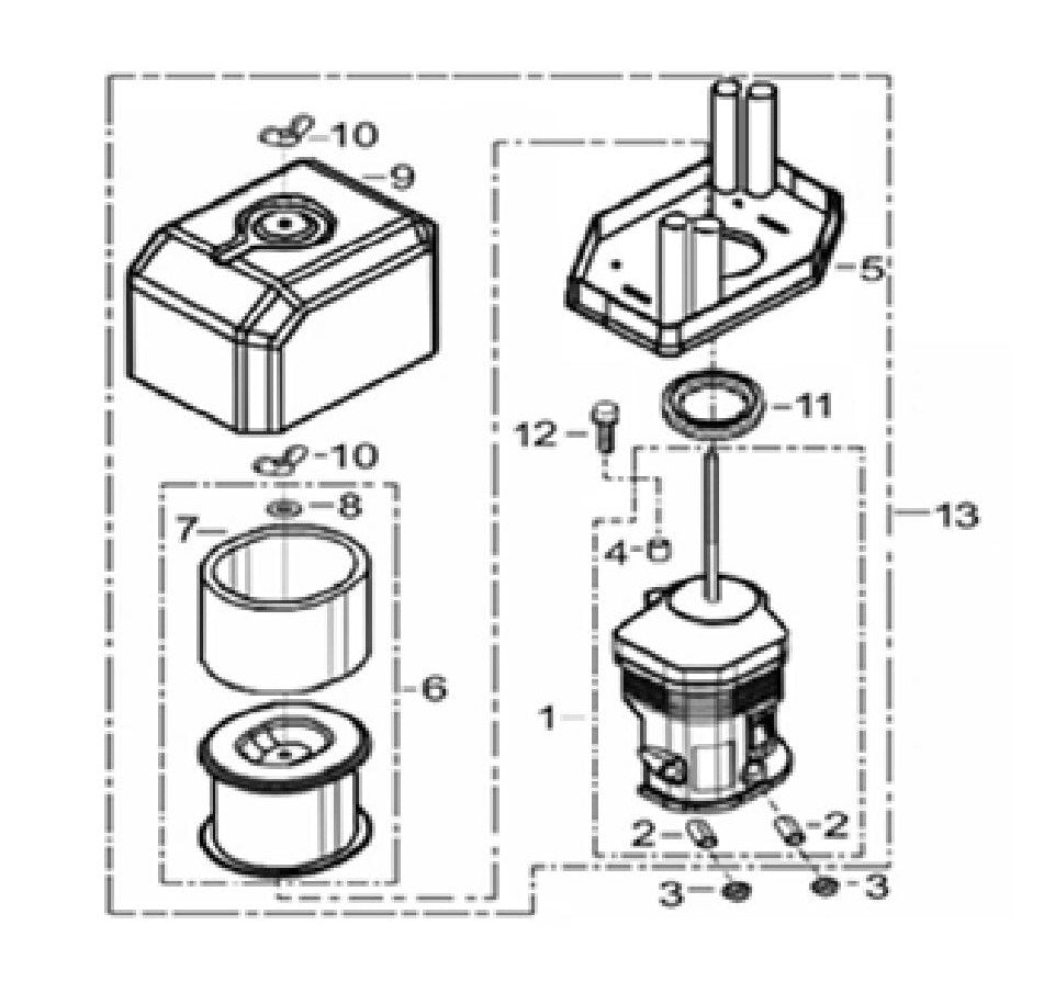 BE 85.578.150 Powerease 420E Engine Air Filter Assembly Parts by BE Power Equipment
