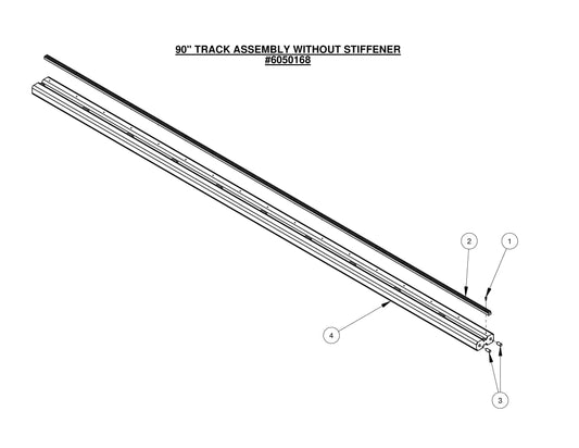 CC1600 90" Track Assembly Without Stiffener