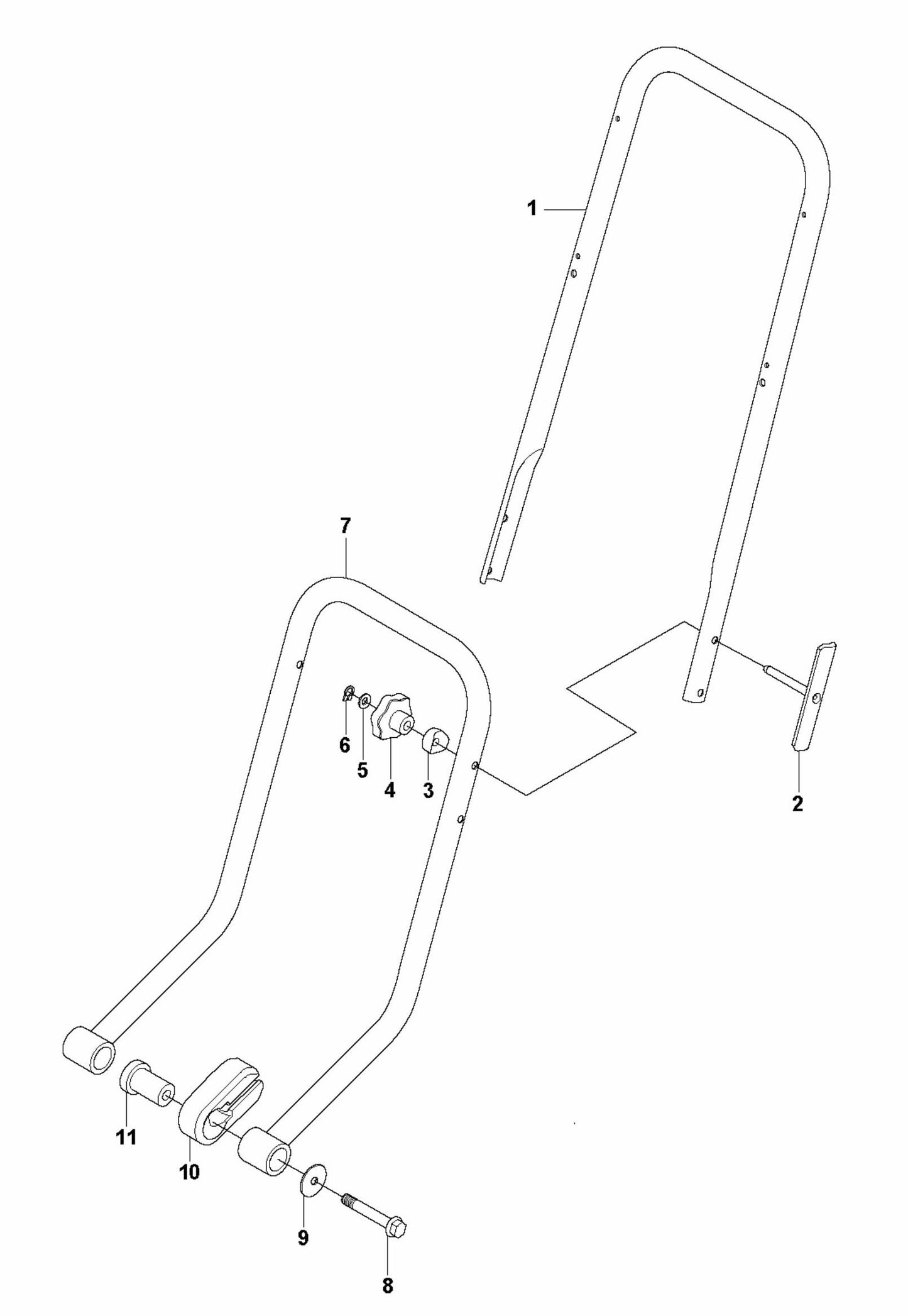 LF 60 LA Handle Assembly Parts by Husqvarna