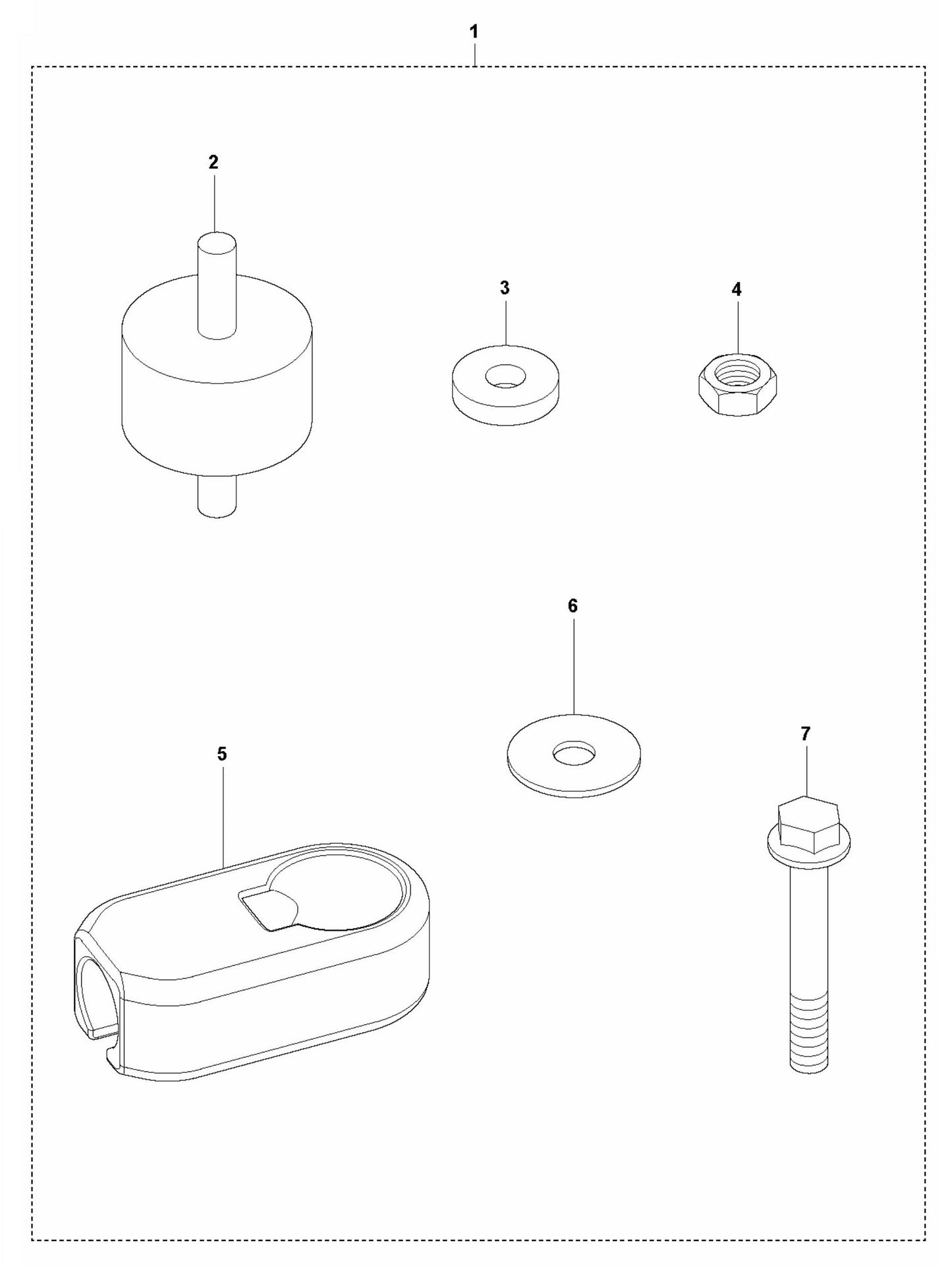 LF 60 LA Shock Absorber Repair Kit Assembly Parts by Husqvarna
