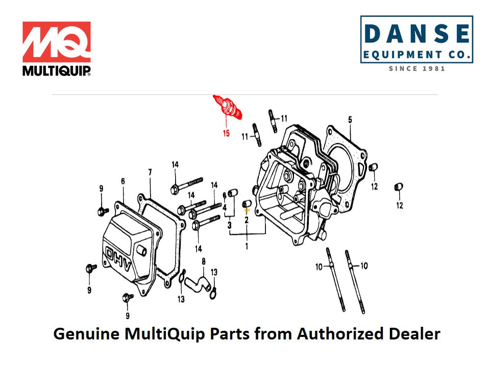 9807956846 Spark Plug Honda For J-Series Whiteman Walk-Behind Power Trowels By Multiquip