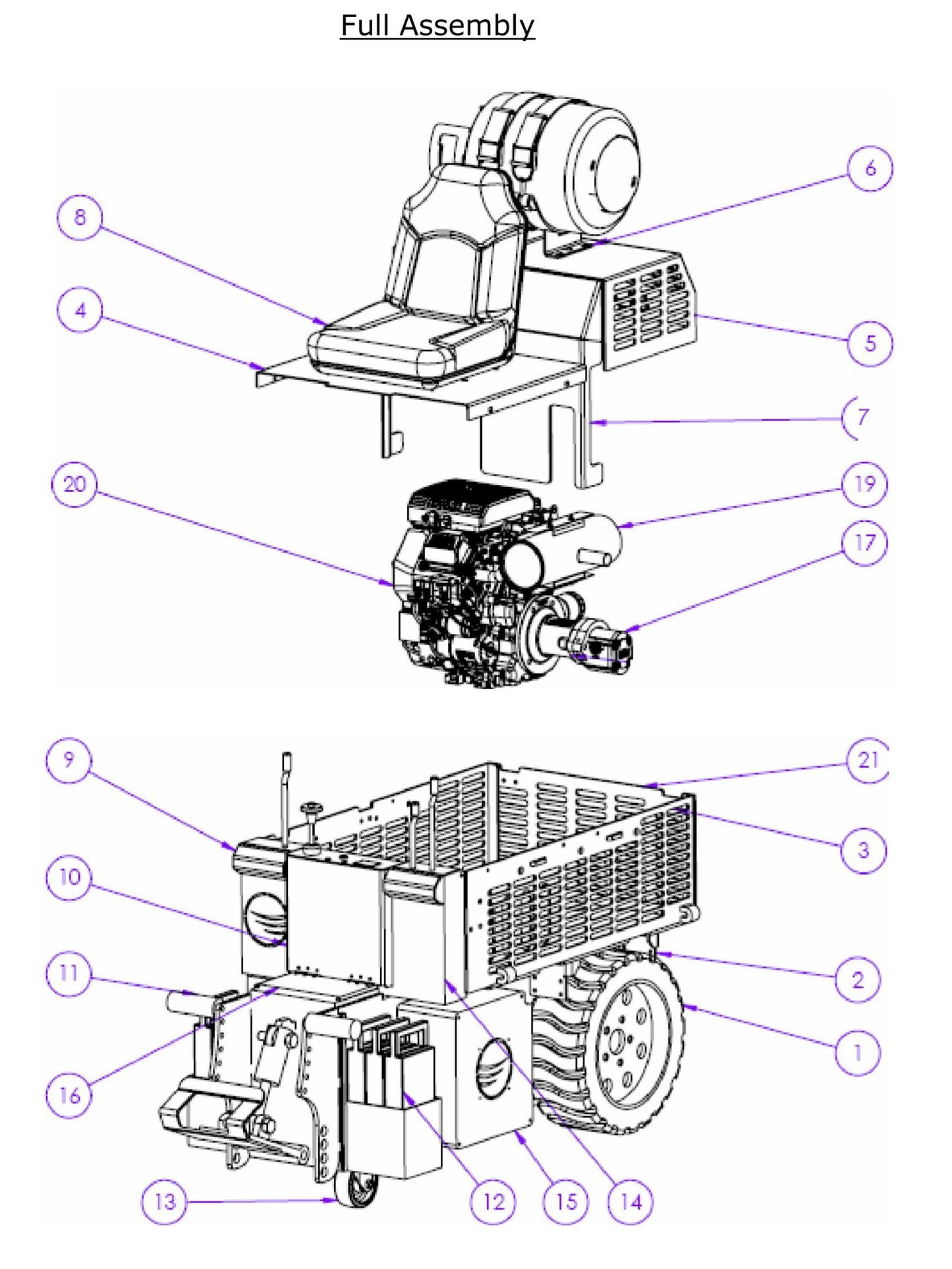 BMS-220LP-V2 Full Assembly Parts by Husqvarna