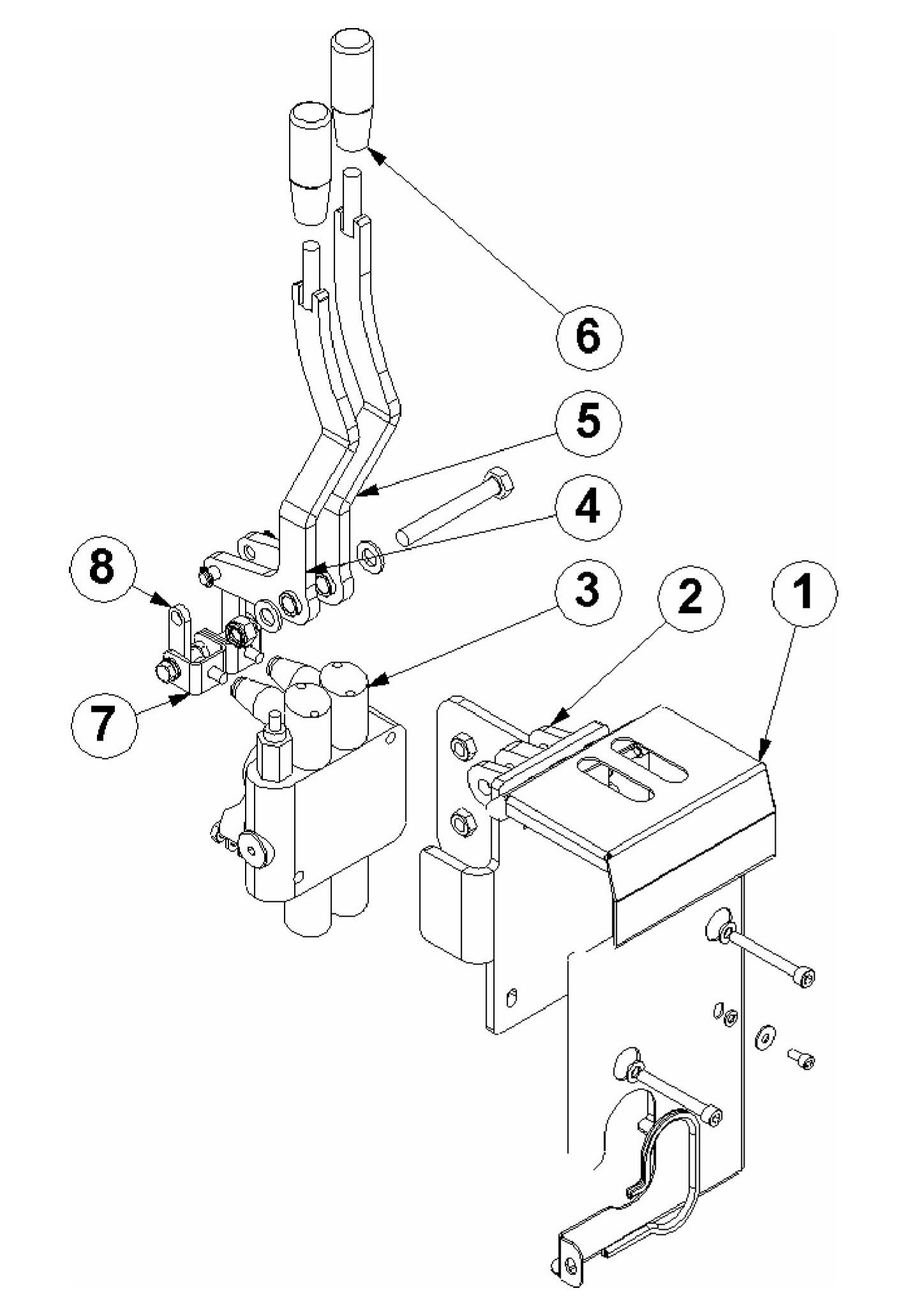 BMS-220LP-V2 Control Lever Assembly Parts by Husqvarna