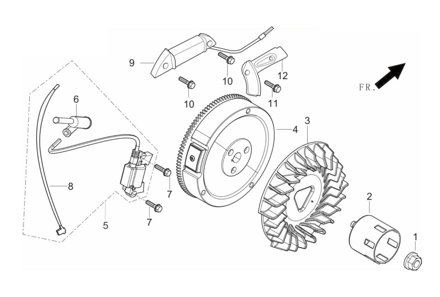 BE9000ER Generator Flywheel Subassembly Parts by BE Power Equipment