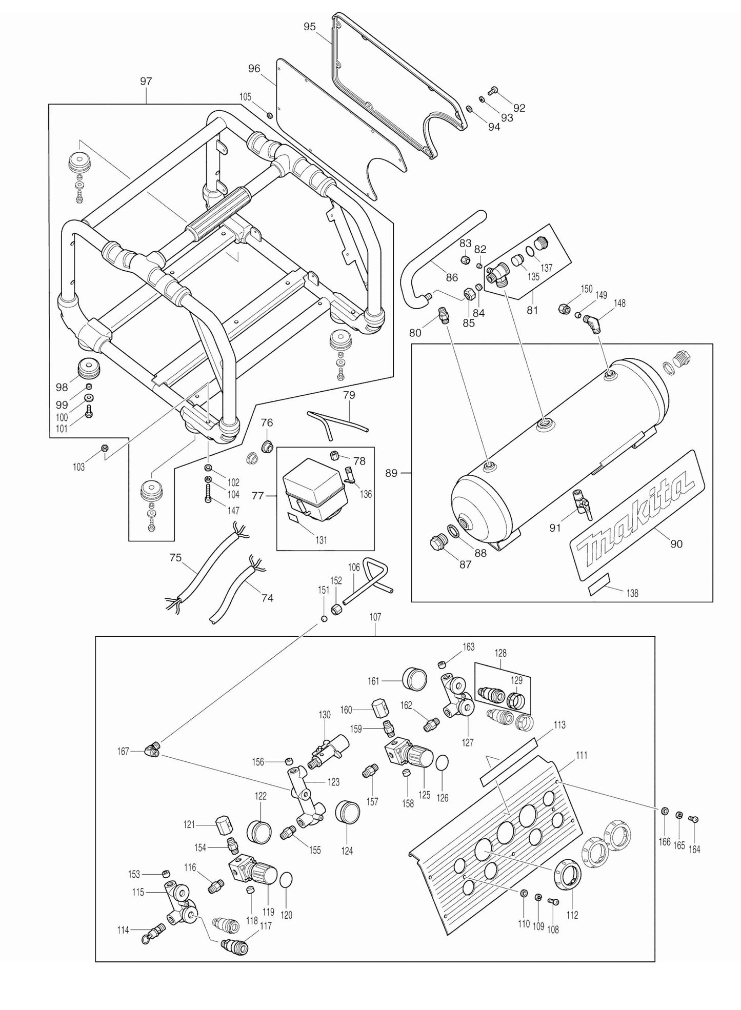 AC310H Air Compressor Assembly-2 Parts
