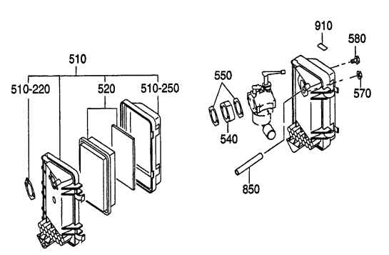 GA-6RE GA-6REA ROBIN EH-360YS2420 ENGINE — Air Cleaner Assembly Parts By Multiquip
