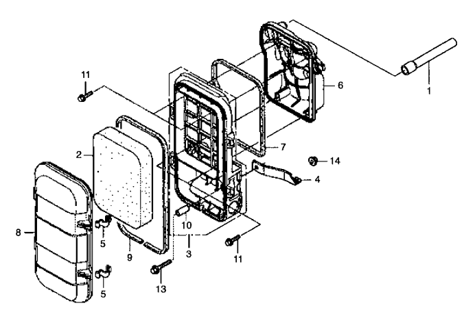 GA6HB GA6HEB HONDA GX340R2EDE2/EDN2 Air Cleaner Assembly Parts By Multiquip
