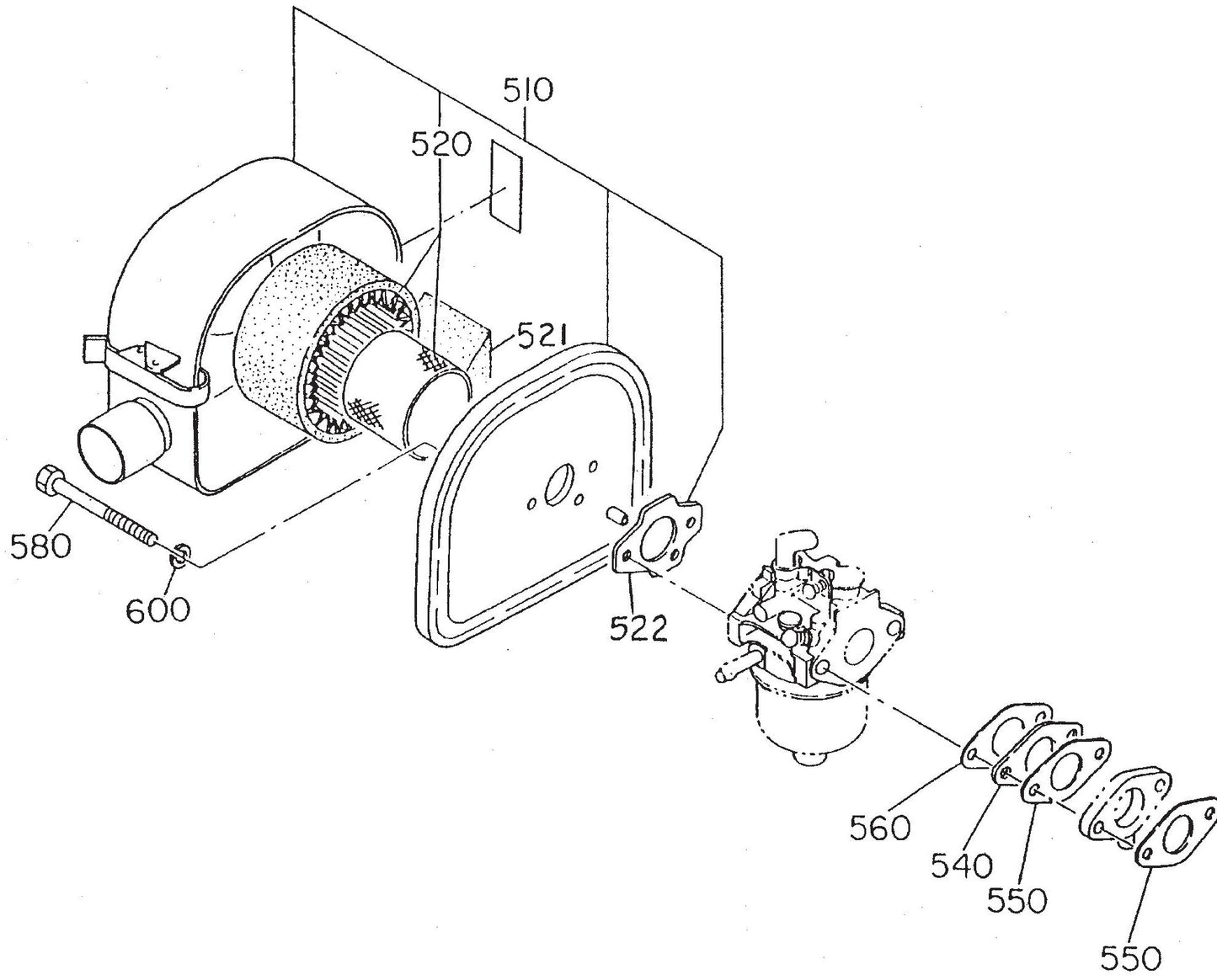 MTR35 HS Robin EC-08HS Engine Air cleaner Assembly Parts