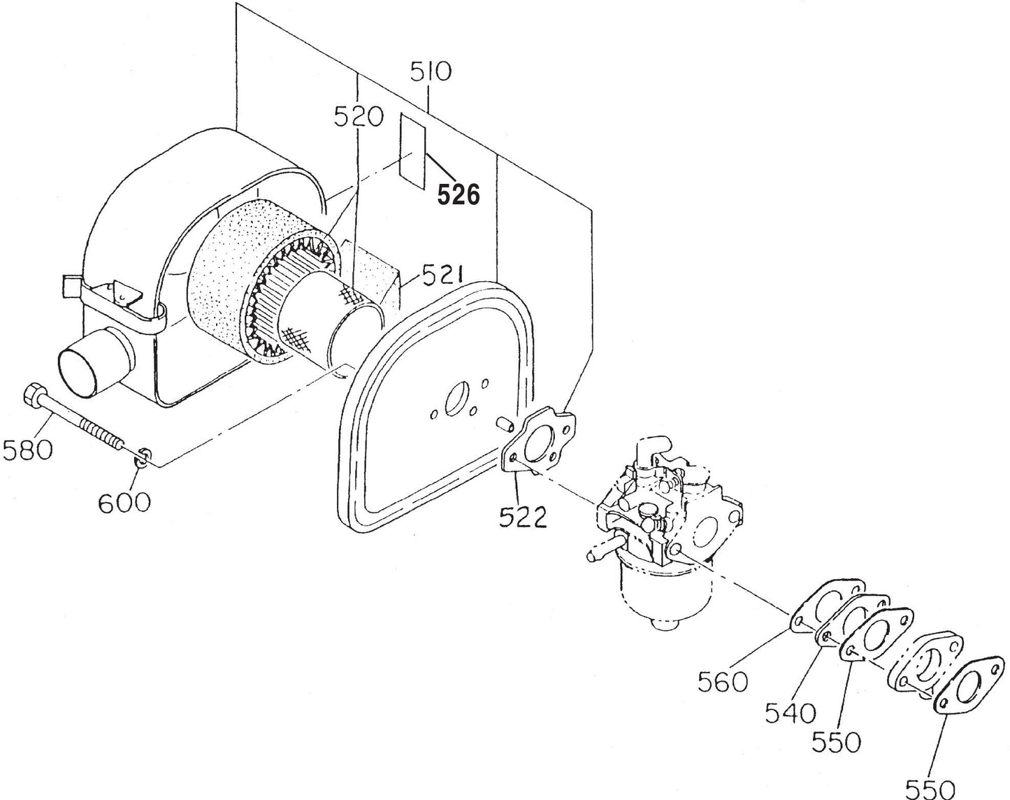 MT60HS Robin EC-08GH Engine Air Cleaner Assembly Parts
