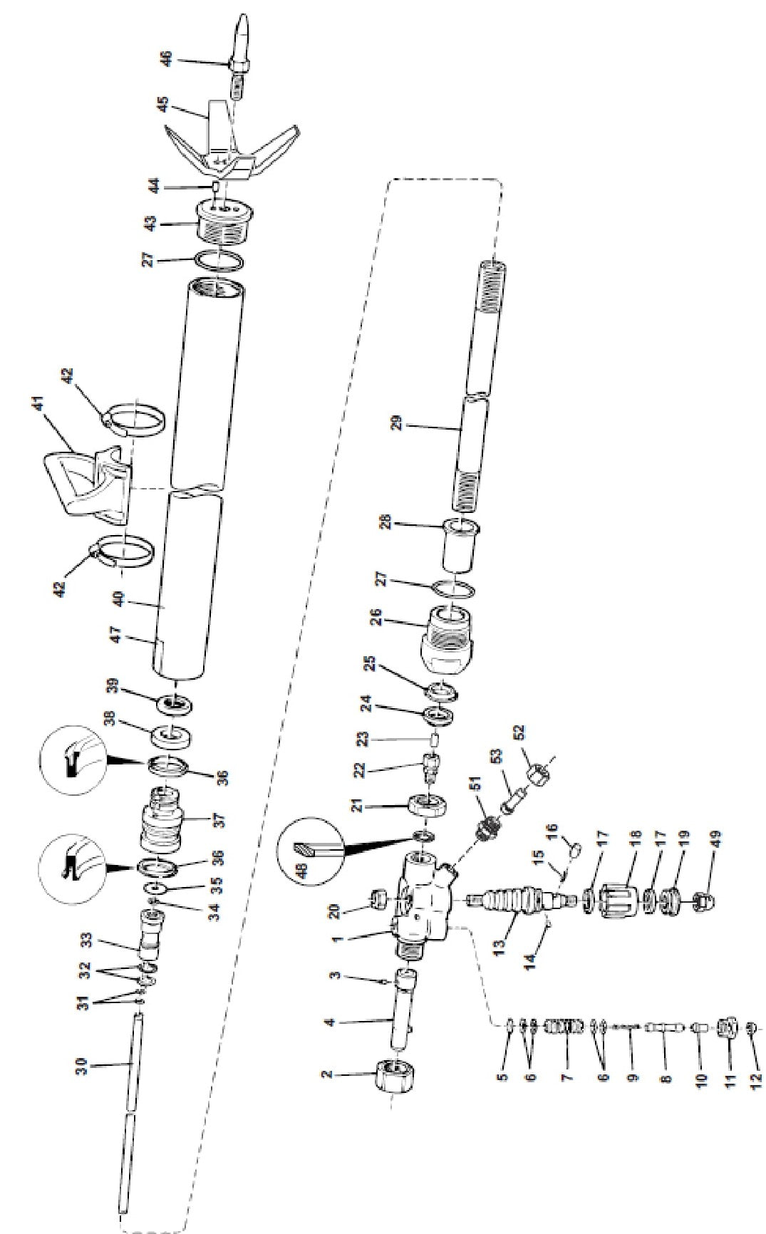 ALF 72D Pusher Leg Rock Drill