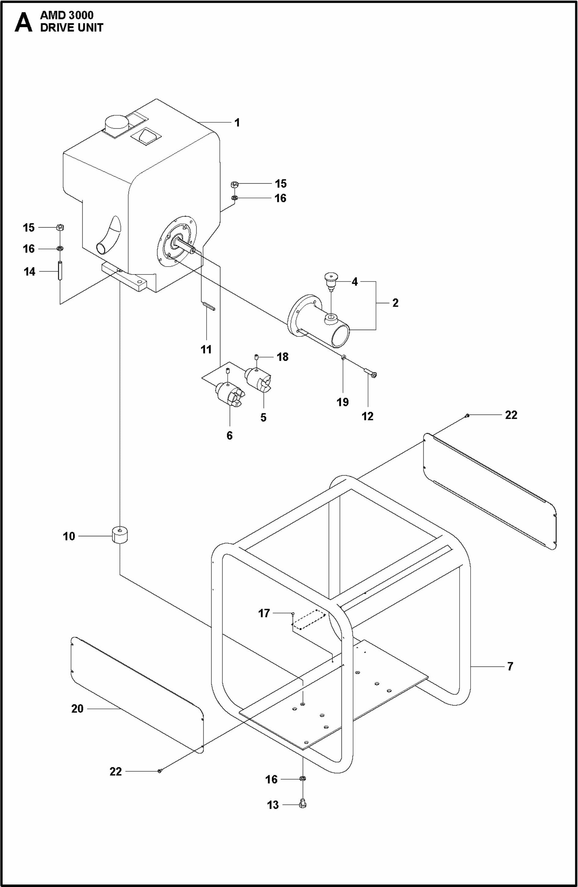 AMD 3000 Drive Unit Assembly Parts