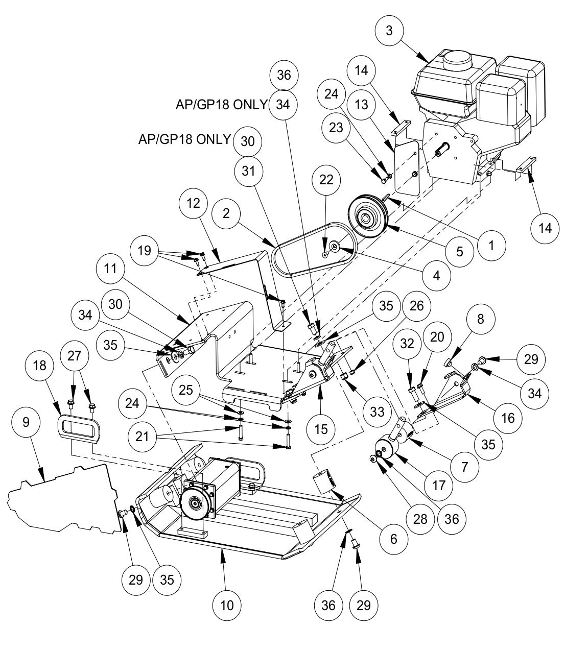 AP12 Main Assembly Parts By MBW
