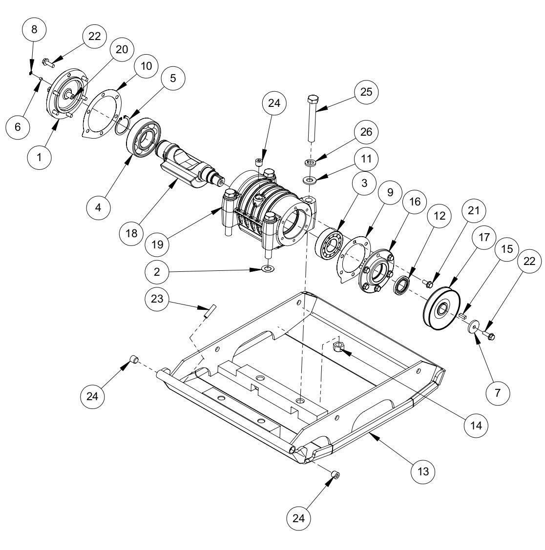 AP2000H Exciter Assembly Parts By MBW
