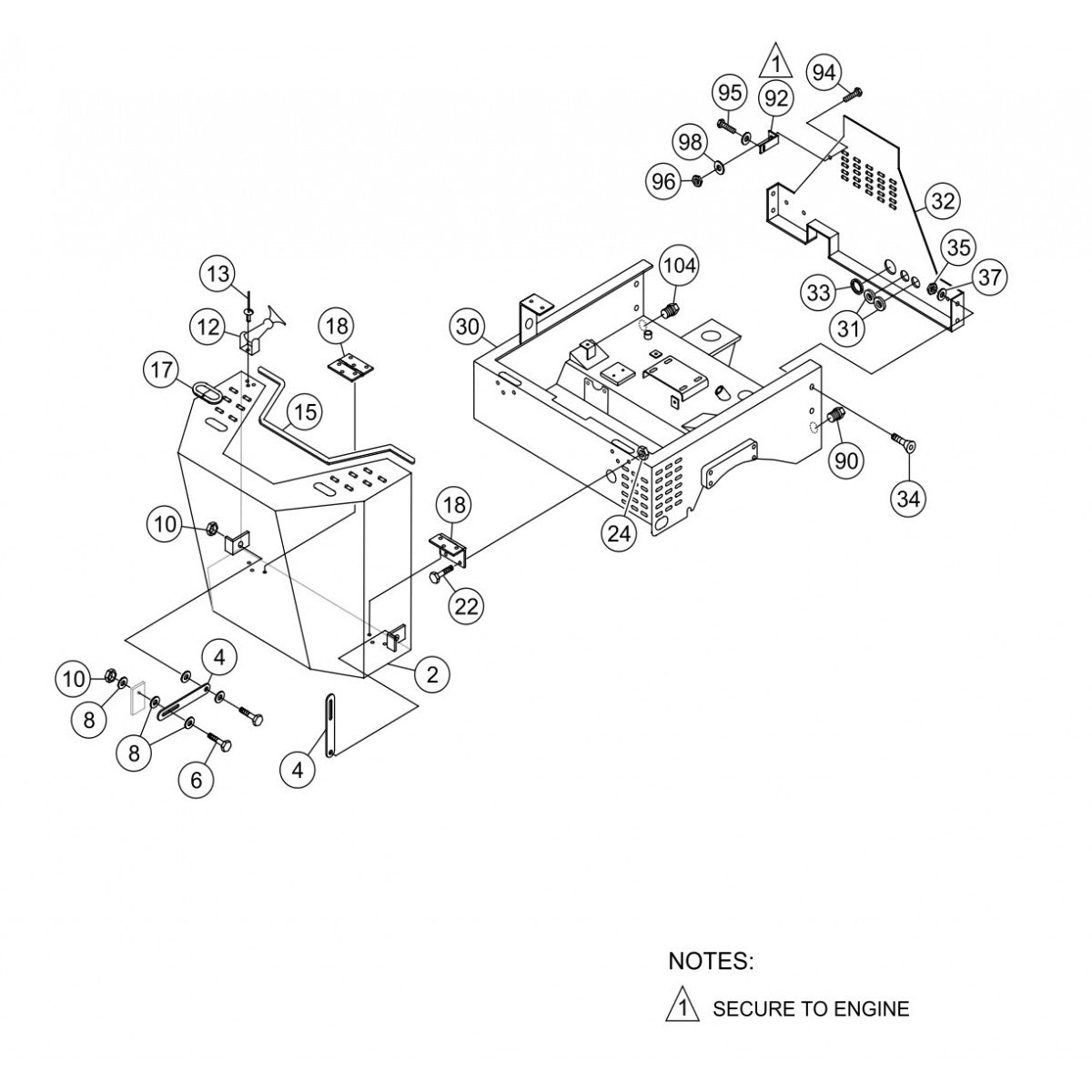 AR13D RIDE-ON ROLLER — Hood And Rear Panel Assembly Parts By Multiquip