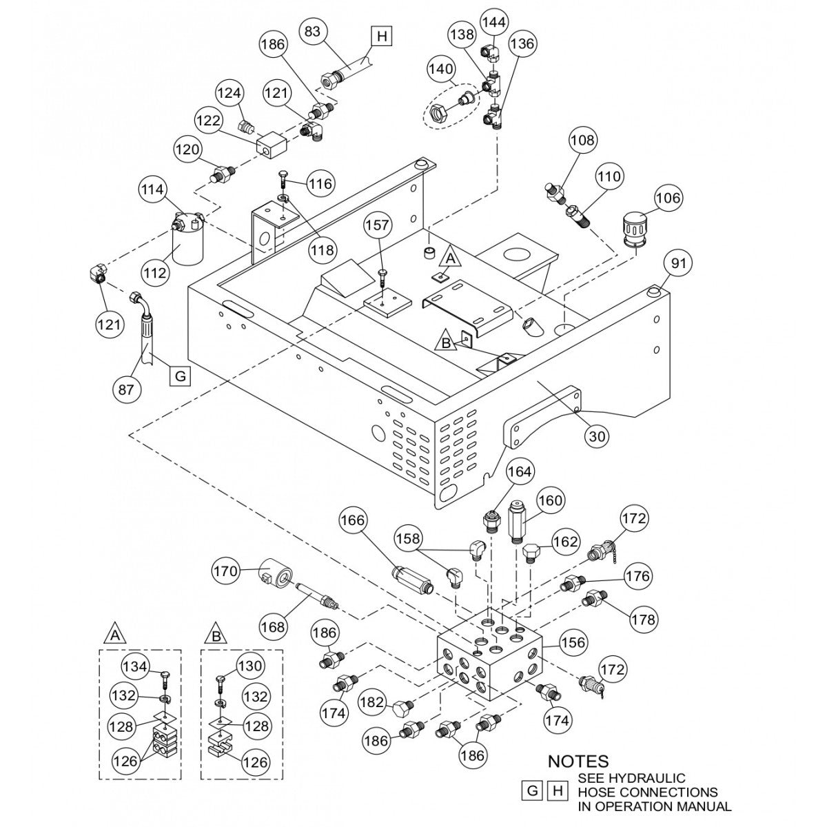 AR13D RIDE-ON ROLLER — Manifold And Hydraulic Oil Filter Assembly Parts By Multiquip