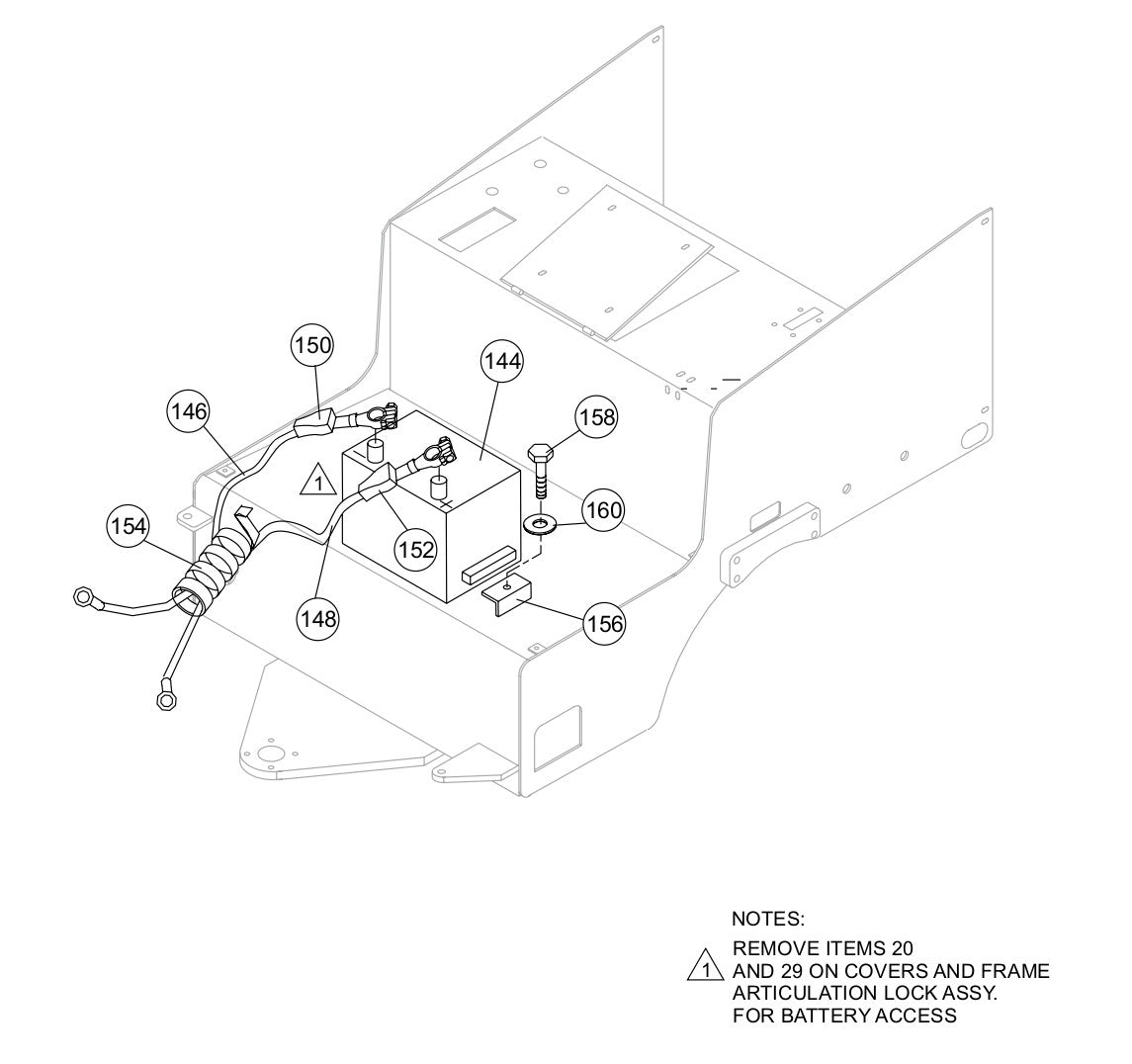 AR13D RIDE-ON ROLLER — Battery Assy. Parts By Multiquip