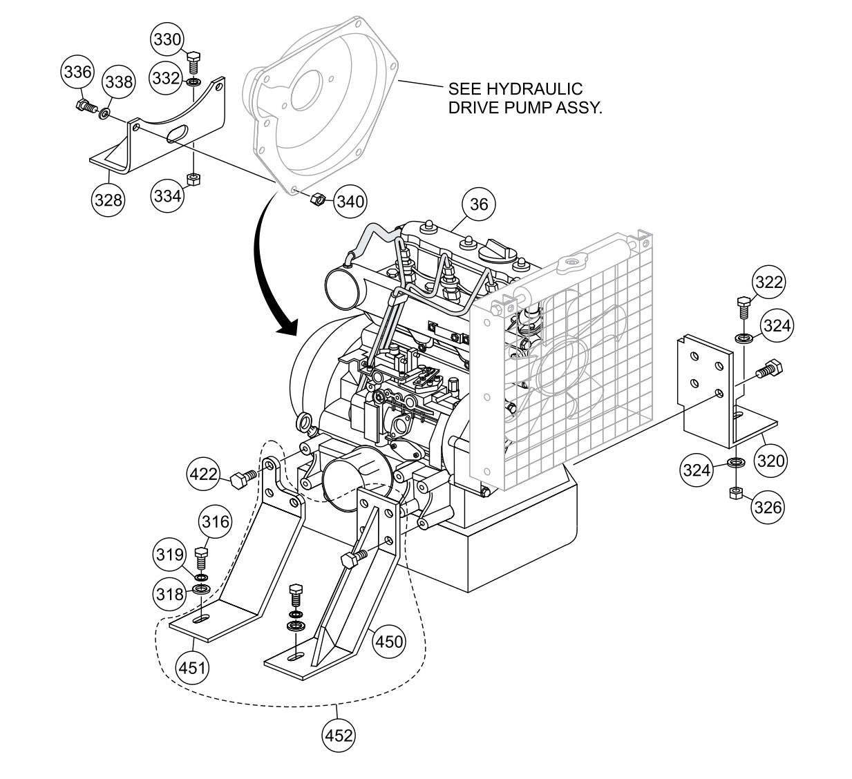 AR13D RIDE-ON ROLLER — Engine Mounting Assy. Parts By Multiquip