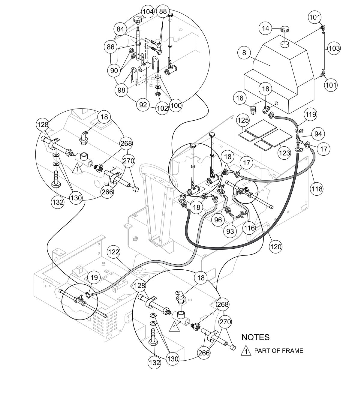 AR13D RIDE-ON ROLLER — Water Tank Assy. Parts By Multiquip