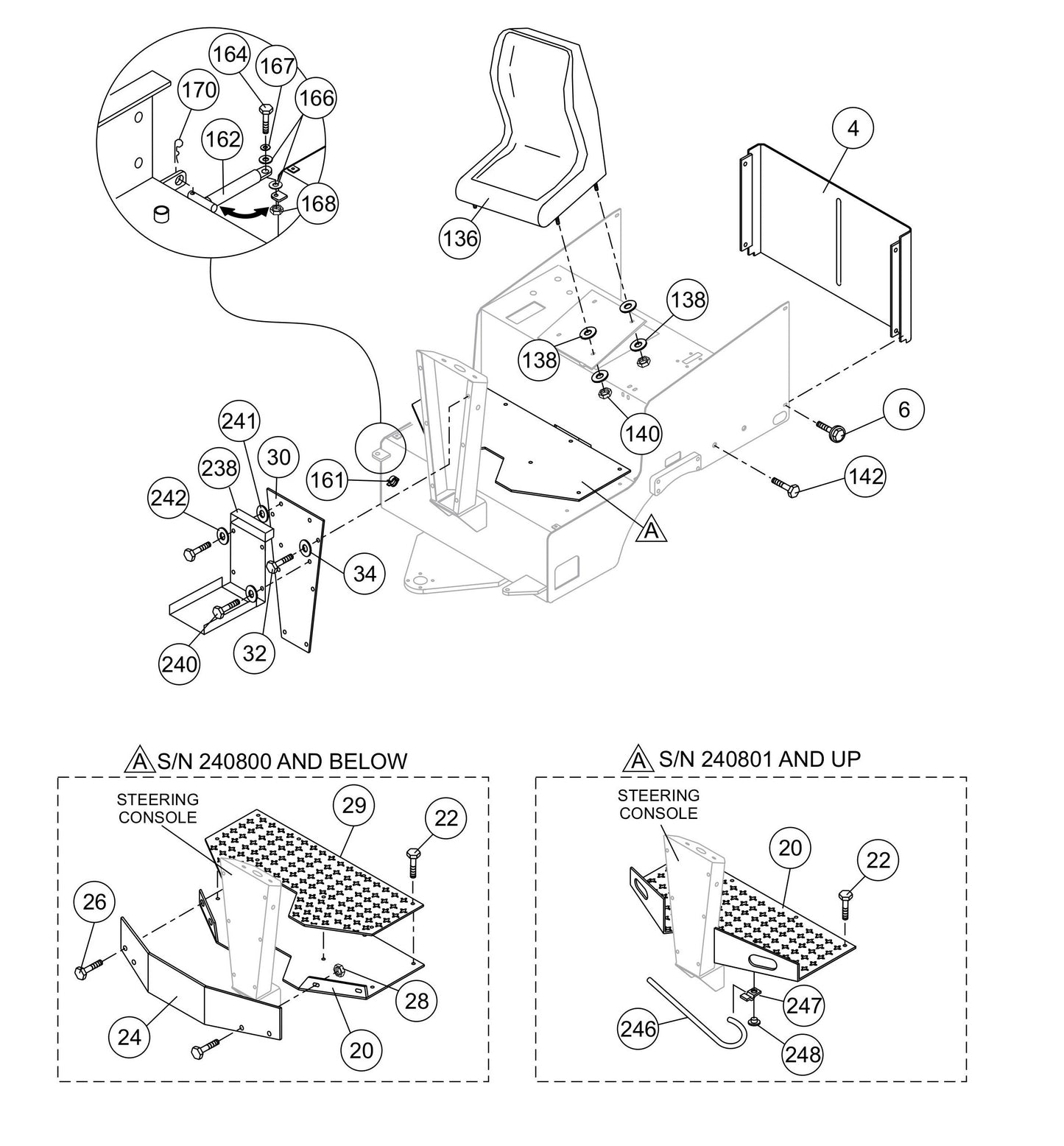 AR13H Covers And Frame Articulation Lock Assembly Parts By Multiquip