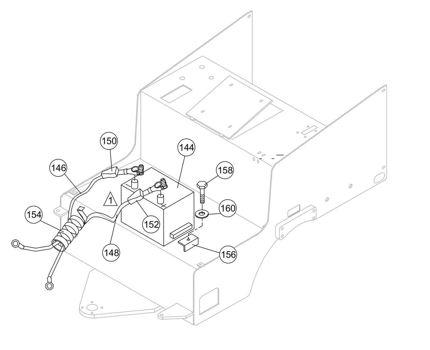 AR13H Battery Assembly Parts By Multiquip