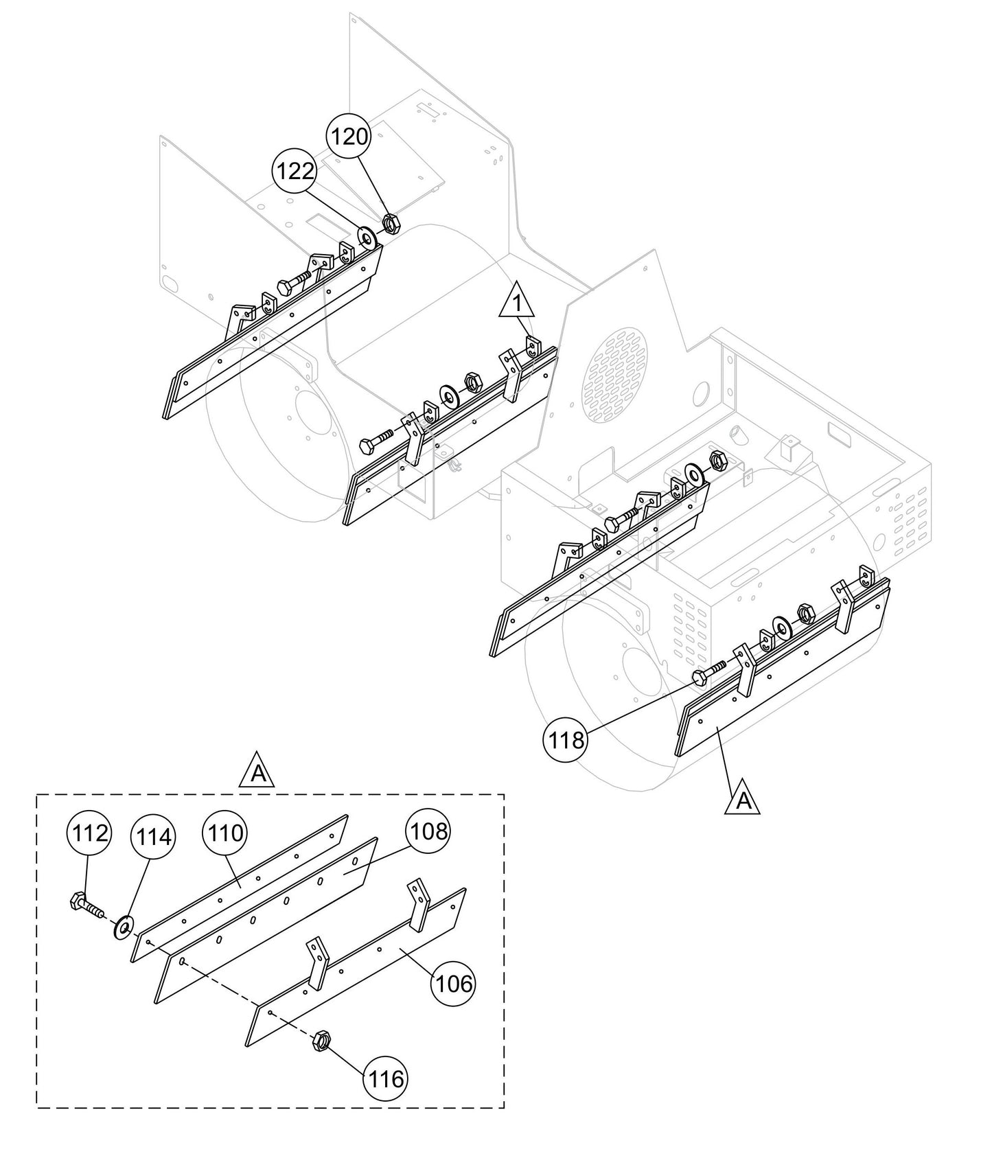 AR13H Scraper Assembly Parts By Multiquip