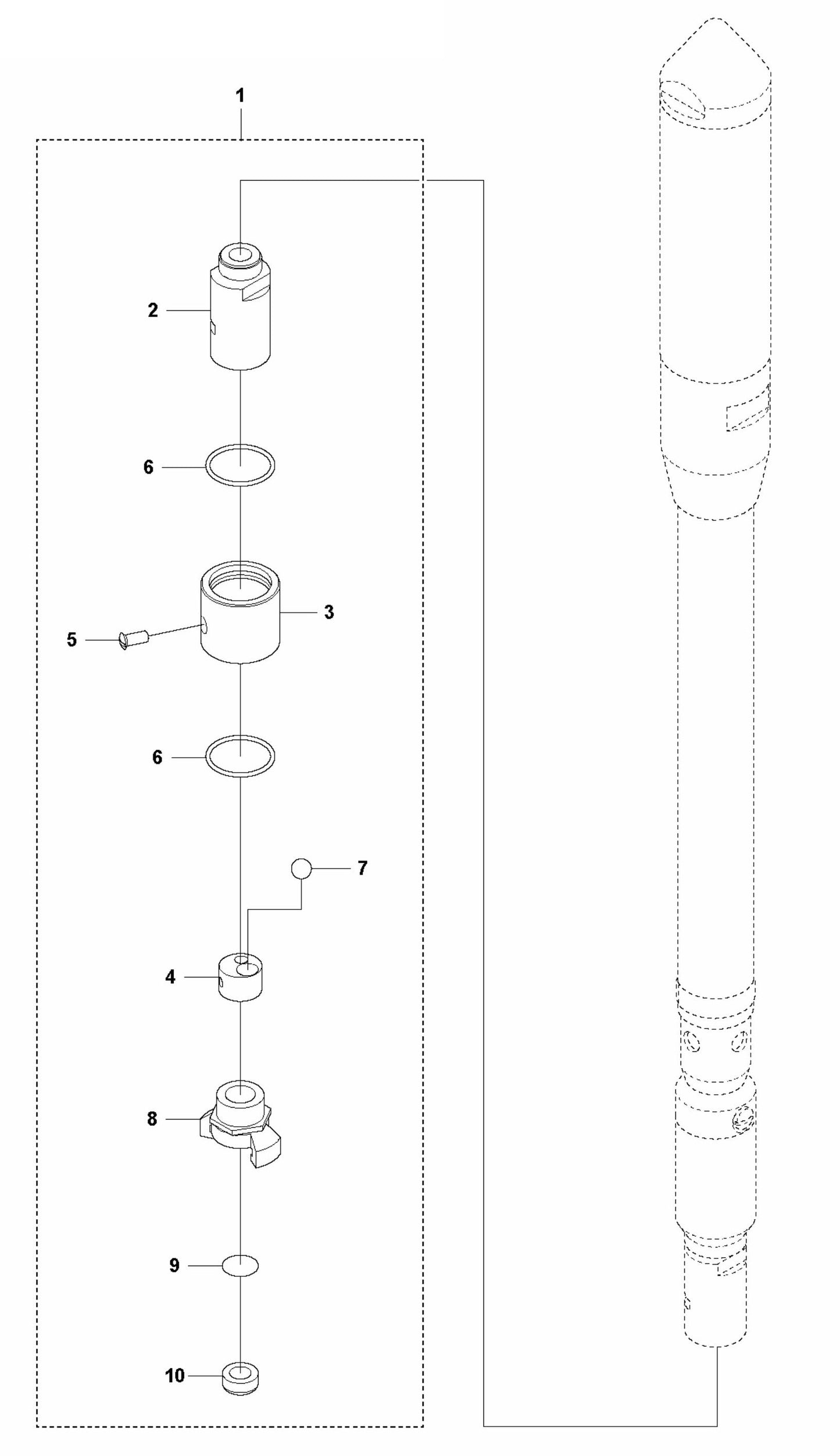 AY 157 SN 967- Quick Coupling w/ Ball-Stop Valve Assembly Parts By Husqvarna