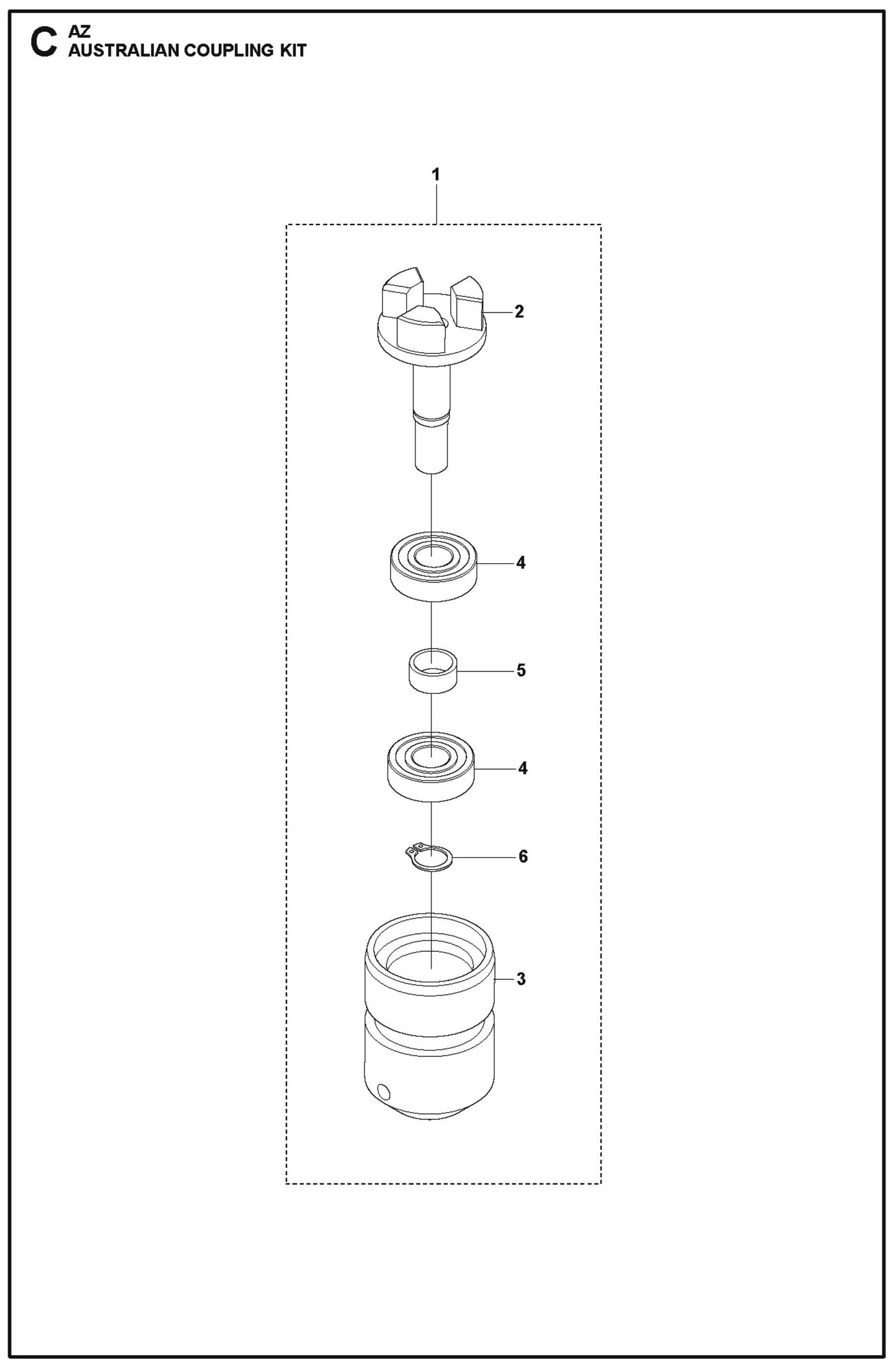Australian Coupling Kit Parts For AZ By Husqvarna